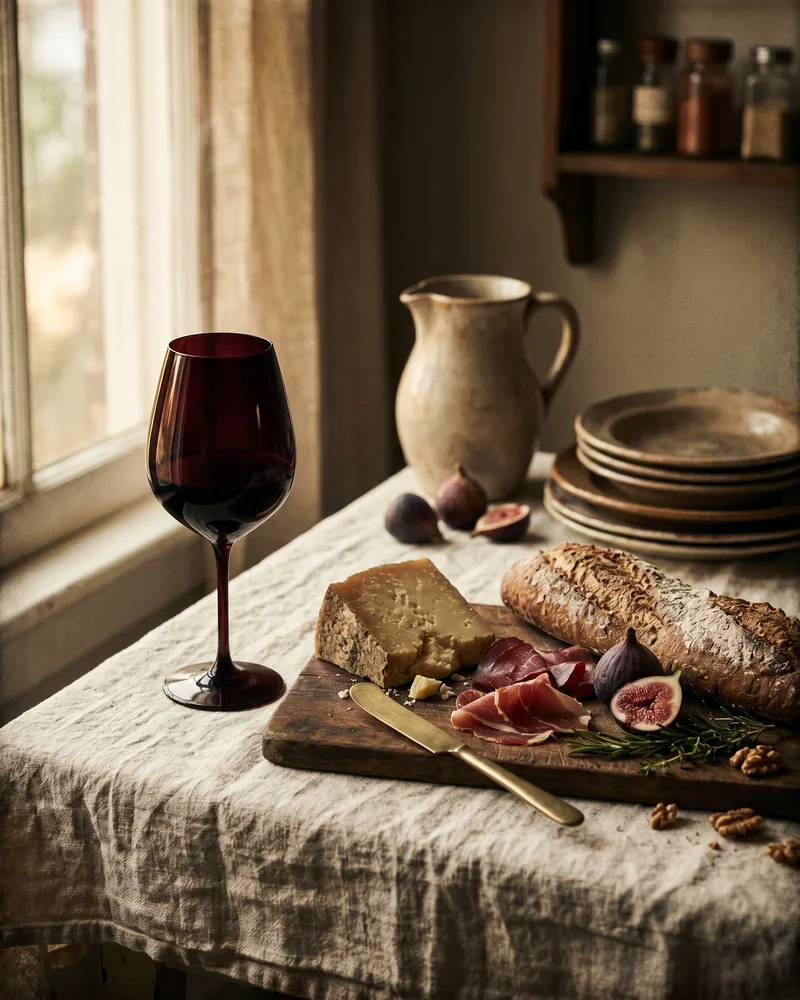 A grammar for matching wine with food.